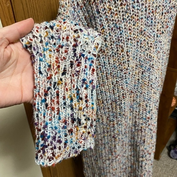 NWT Lulus Fantastic Fringe White Multi Color Cardigan Sweater Longline S… - Picture 7 of 11